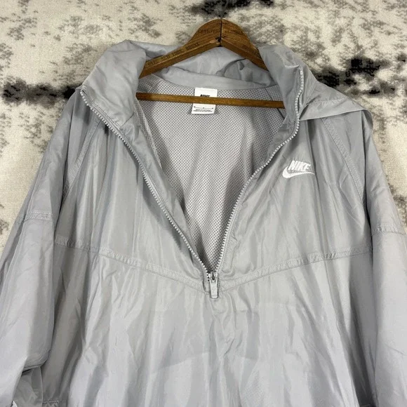 Nike Sportswear Rind Runner Anorak Jacket Mens Size Medium Unlined Gray DQ4910 - Picture 4 of 14